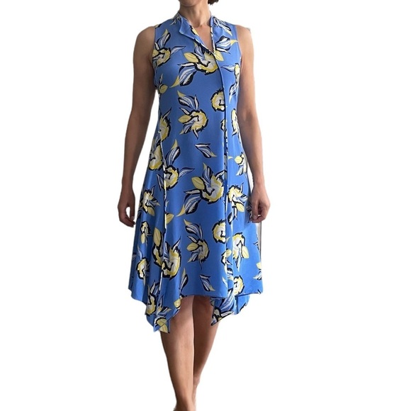 Diane Von Furstenberg Claremont Hydrangea Silk Dress - Picture 1 of 7
